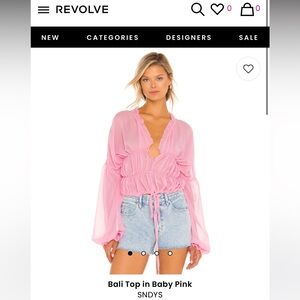 Bali Top in Baby Pink